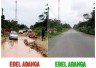La route EBEL-ABANGA avant et après